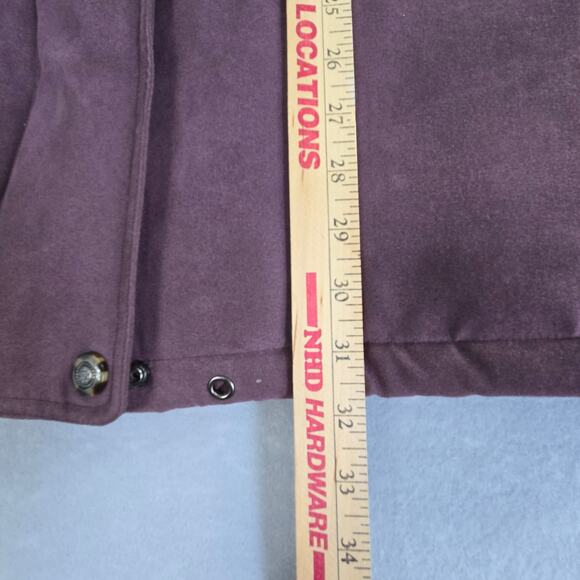 Worthington Dupont Thermolite Plus Faux Fur Trim Hood Zip Parka Jacket Purple - Picture 12 of 16